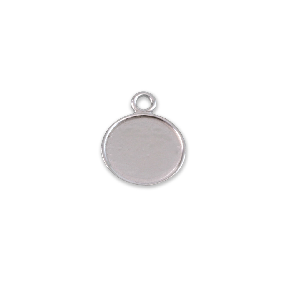 Metal Stamping Blanks Sterling Silver Round, Disc, Circle with Raised Edge, 10.5mm (.41"), 22g